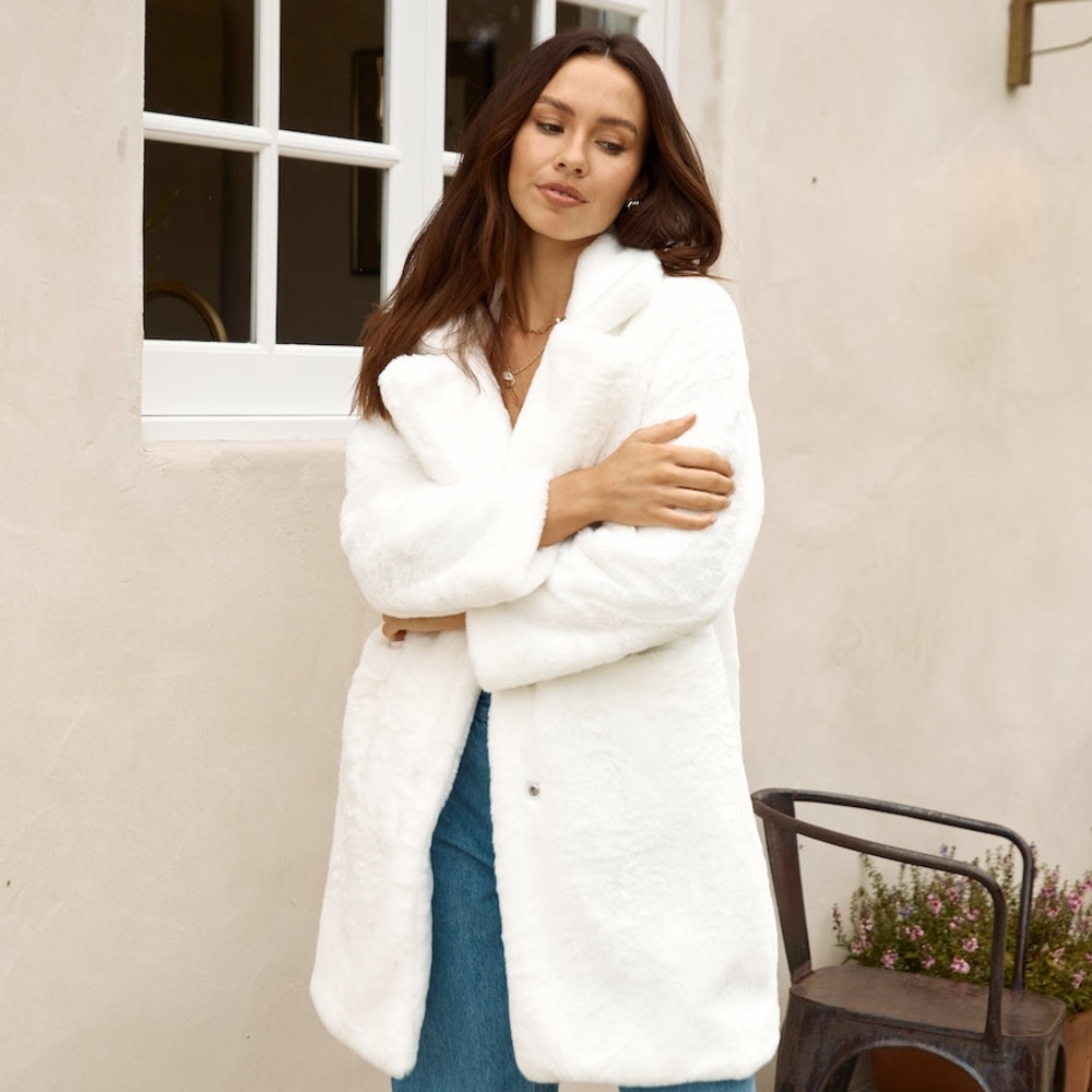 Chic White Teddy Jacket